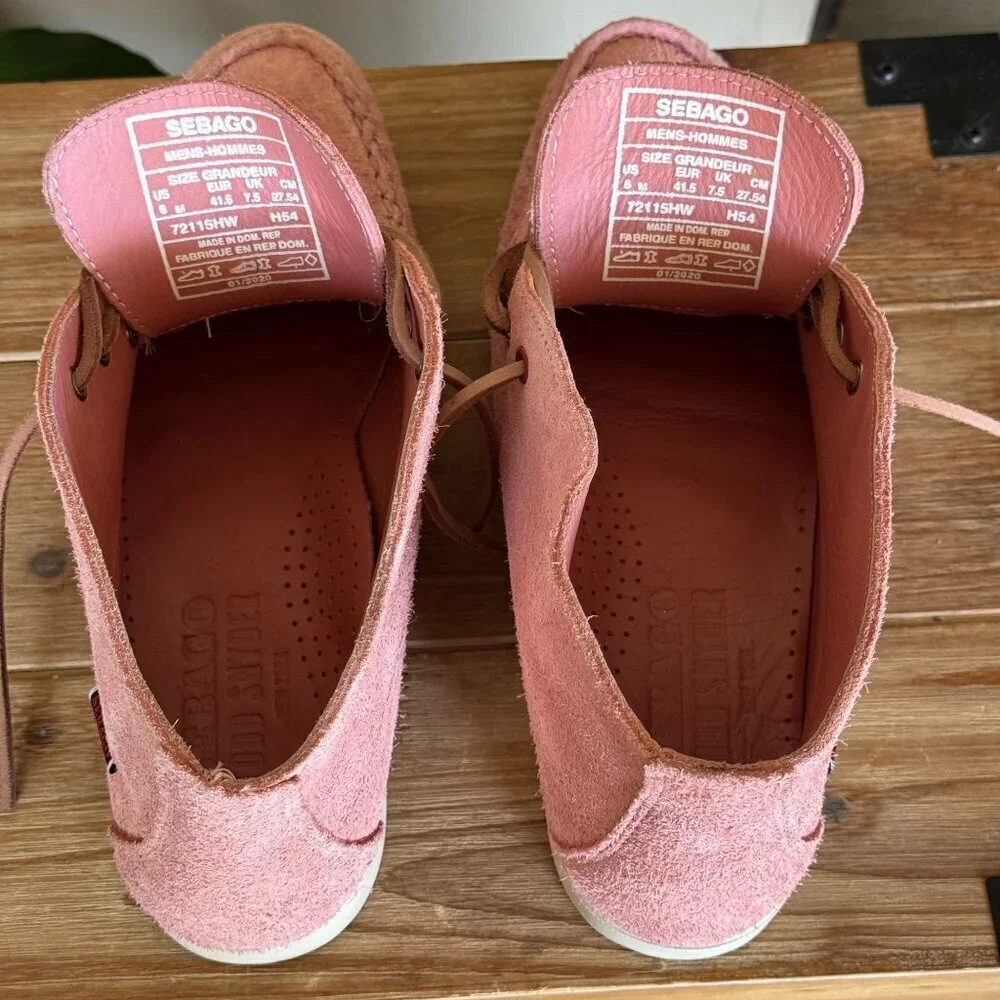Todd Synder + Sebago Tatanka Chukka Pink Suede High Top Boat Shoe Size 8